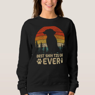 Sudadera Los hombres retro vintage mejor padre shih tzu