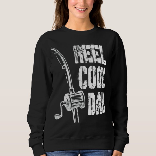 Sudadera Los hombres se rebelan con Guay papá pescando el D (Anverso)