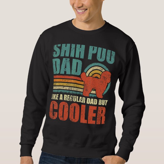 Sudadera Los Hombres Shih Poo Dad Como Un Padre Regular Per (Anverso)