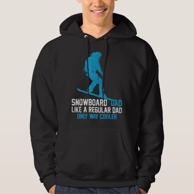 Sudadera Los Hombres Snowboard Papá Como Un Padre Regular S (Anverso)