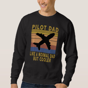 Sudadera Los Hombres Vintage Piloto Papá Como Un Papá Norma