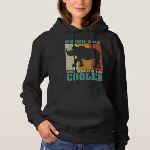 Sudadera Los Hombres Vintage Retro Rinoceronte Papá Como Un