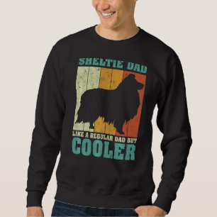 Sudadera Los Hombres Vintage Retro Sheltie Papá Como Un Pad
