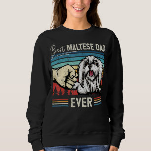 Sudadera Los Hombres Vintan El Mejor Perro De Papá Maltés P