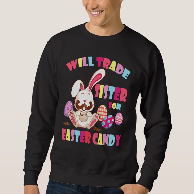 Sudadera Los Huevos De Chocolate De Bunny Comen A La Herman (Anverso)