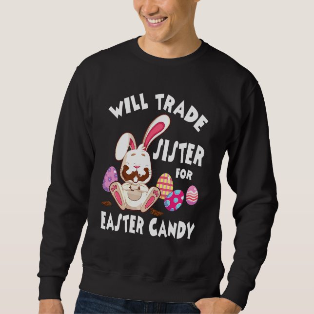 Sudadera Los Huevos De Chocolate De Bunny Comen A La Herman (Anverso)