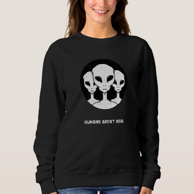 Sudadera Los Humanos No Son Alienígenas Reales (Anverso)