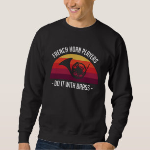 Sudadera Los intérpretes de trompa vintage retro lo hacen c