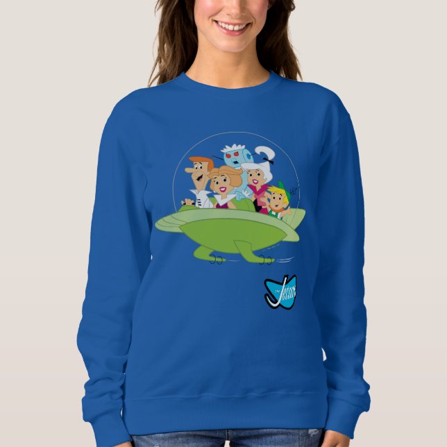 Sudadera Los Jetsons | Automóvil Familiar Volador (Anverso)