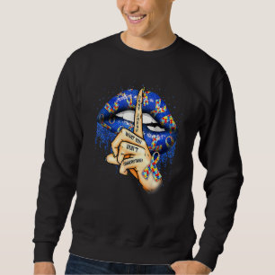 Sudadera Los labios de autismo no juzgan lo que no entiende
