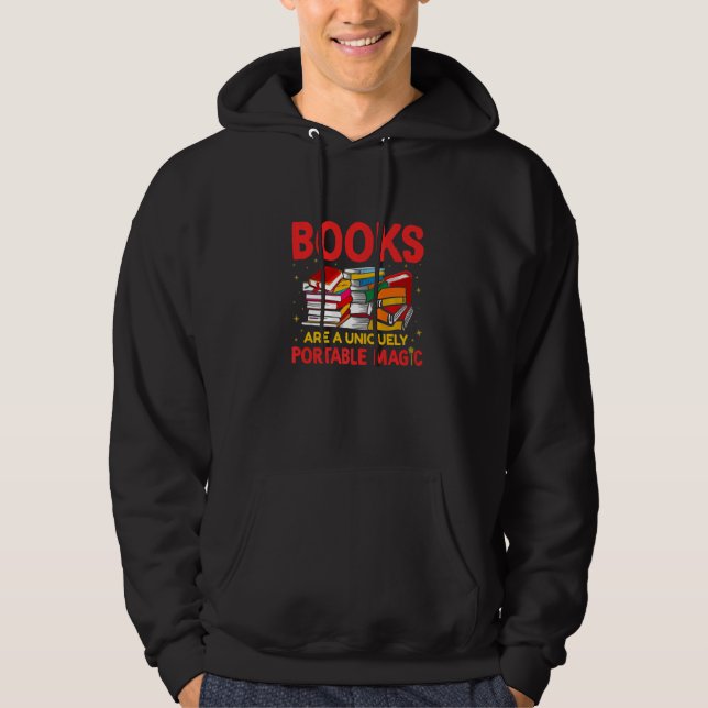 Sudadera Los libros son una magia de lectura singularmente  (Anverso)