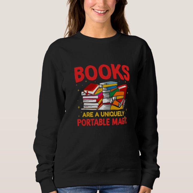 Sudadera Los libros son una magia de lectura singularmente  (Anverso)