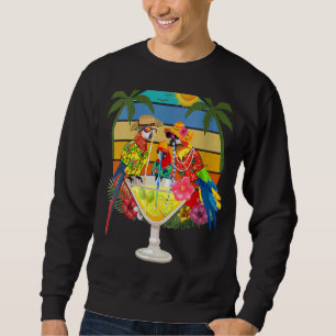 Sudadera Los loros Beben Margarita En Las Vacaciones De Ver