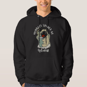 Sudadera Los Lunes Deben Ser Opcionales Perrito Pug Lindo C