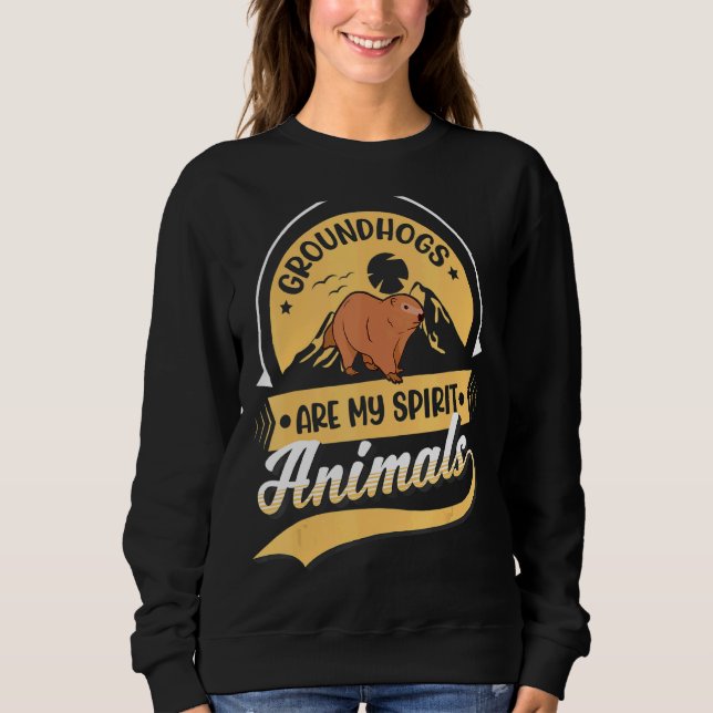 Sudadera Los macizos son mi espíritu animales marmot (Anverso)