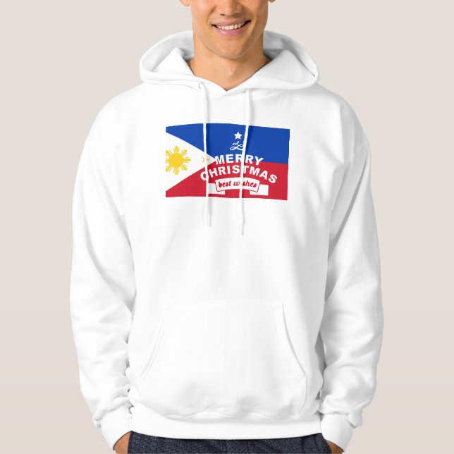 Sudadera Los mejores deseos para una Feliz Navidad y un Fel (Anverso)