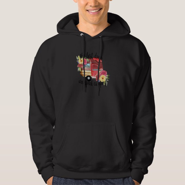 Sudadera Los Mejores Días Son El Funn De Camping Floral Cam (Anverso)