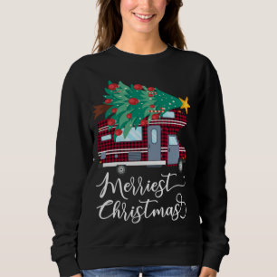 Sudadera Los mejores Navidades acampan Camper Xmas Rojo