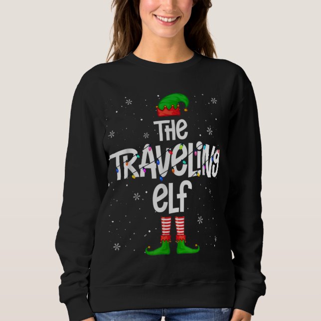Sudadera Los Navidades De Elf Que Viajan Encienden Fa De Co (Anverso)