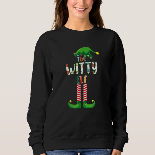 Sudadera Los Navidades De La Familia Witty Elf Parking Paja (Anverso)