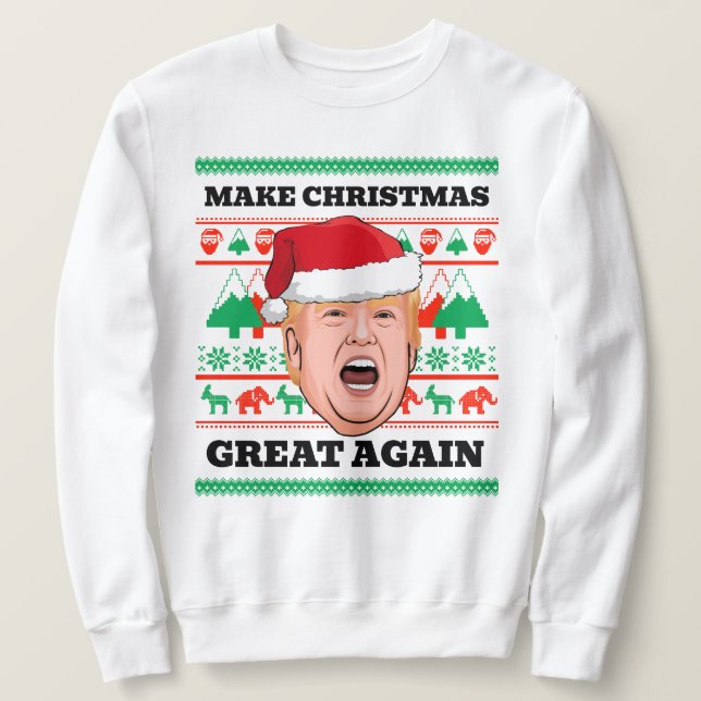Sudadera Los Navidades de Trump hacen que los Navidades vue (Anverso del diseño)