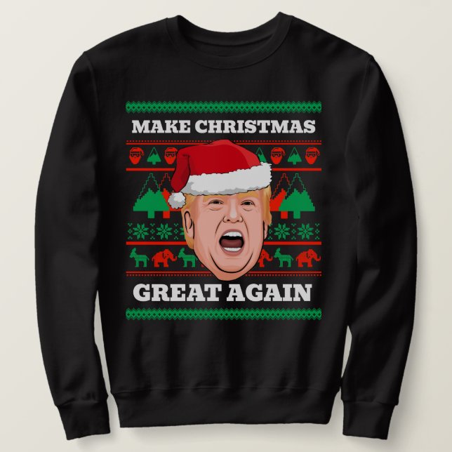 Sudadera Los Navidades de Trump hacen que los Navidades vue (Anverso del diseño)