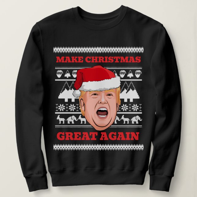 Sudadera Los Navidades de Trump hacen que los Navidades vue (Anverso del diseño)