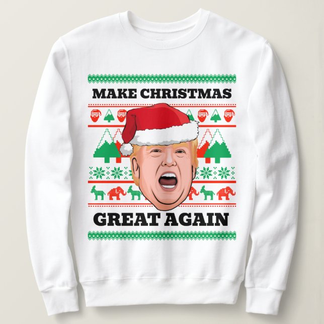Sudadera Los Navidades de Trump hacen que los Navidades vue (Anverso del diseño)