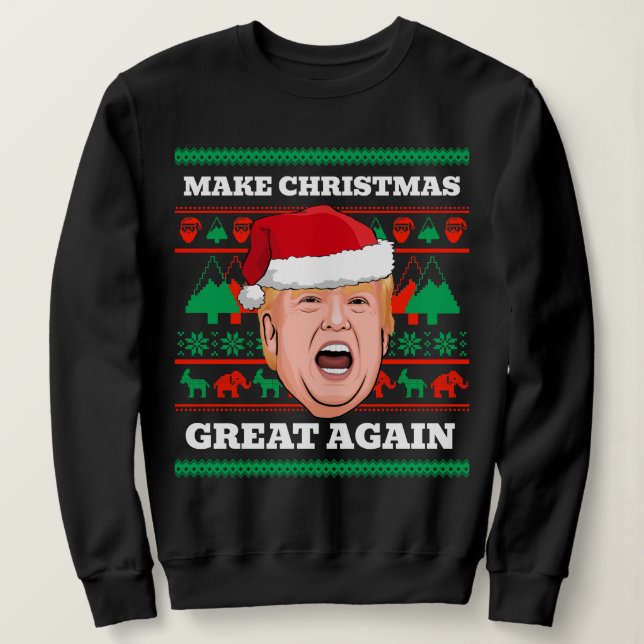 Sudadera Los Navidades de Trump hacen que los Navidades vue (Anverso del diseño)