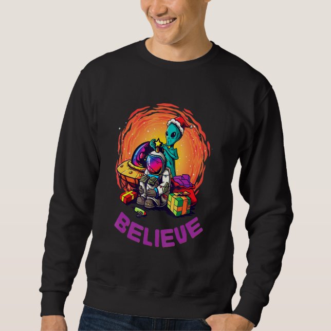 Sudadera Los Navidades extranjeros de Ufo creen (Anverso)