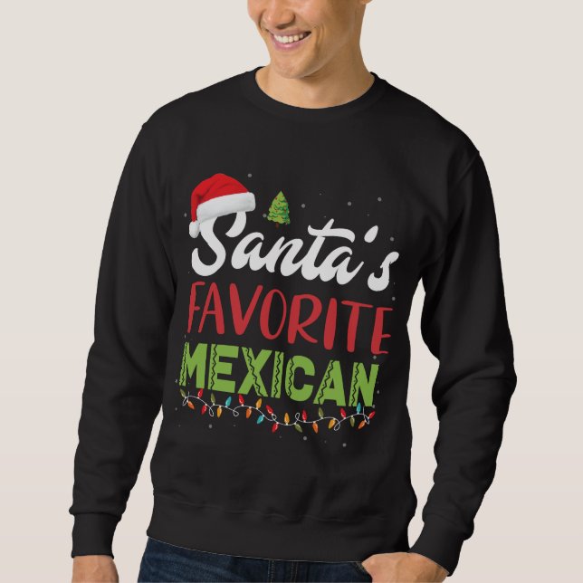 Sudadera Los Navidades favoritos de Santa Hat en México (Anverso)