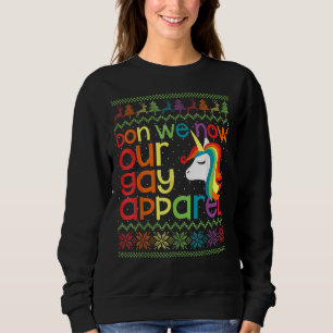 Sudadera Los Navidades gay arcoiris unicornio no somos gay