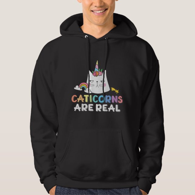 Sudadera Los Niños Caticorns Son Un Gato Real Unicornio Kit (Anverso)