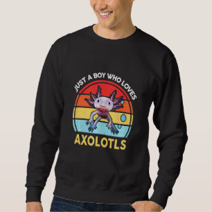 Sudadera Los Niños Cutan Sólo A Un Niño Que Ama A Axolotls