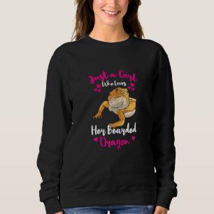Sudadera Los Niños Lizard Sólo Una Chica Que Ama Su Arrastr