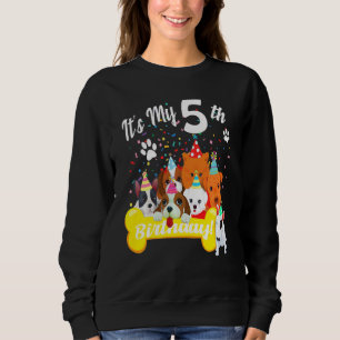 Sudadera Los Niños Son Mi Chica De 5 Años Con Perros F