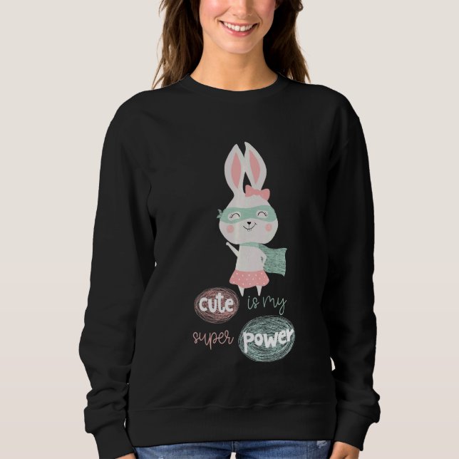 Sudadera Los niños son mi conejito superpoderoso (Anverso)