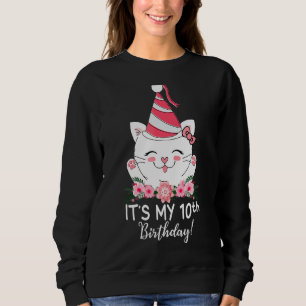 Sudadera Los niños son mi décimo cumpleaños gato gatito de