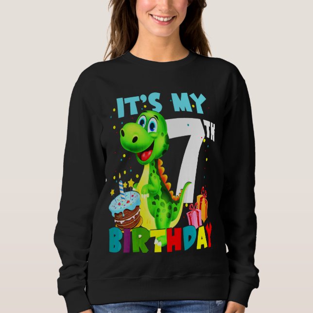 Sudadera Los niños son mi séptimo cumpleaños, chicos, feliz (Anverso)
