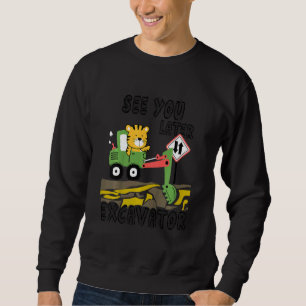 Sudadera Los Niños Te Ven Después Excavador Para Niños Pequ