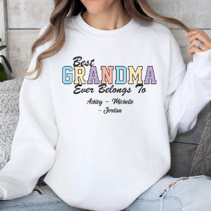 Sudadera Los nombres de la mejor y colorida abuela jamás ni