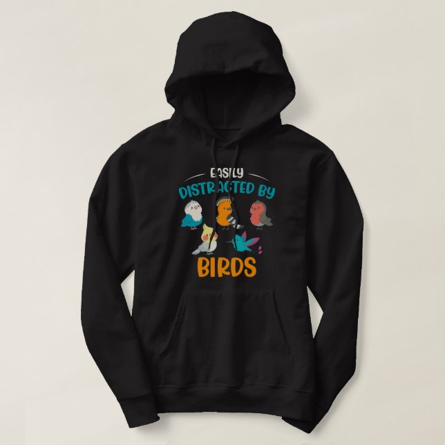 Sudadera Los observadores de aves fácilmente Distraídos Por (Diseño del anverso)