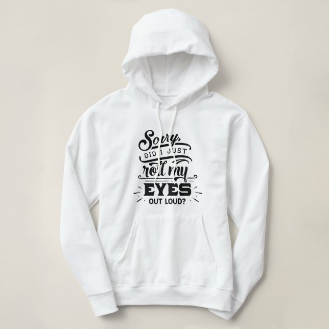 Sudadera los ojos rodante cool palabra arte Hoodie (Diseño del anverso)
