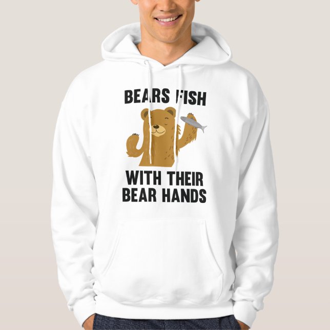 Sudadera Los Osos Pescan Con Sus Manos De Oso (Anverso)
