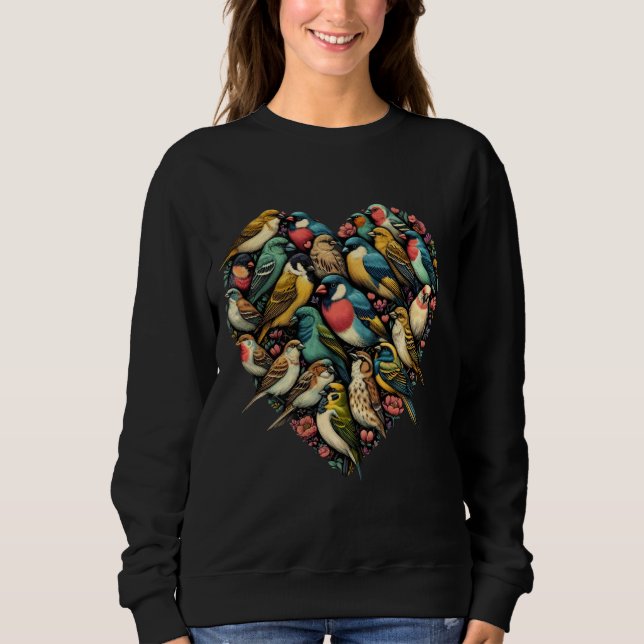 Sudadera Los pájaros aman a los pájaros observando aves Bir (Anverso)