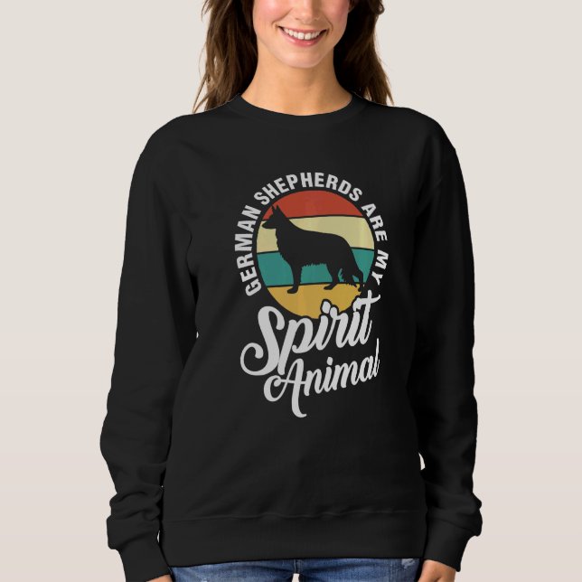 Sudadera Los pastores alemanes son mis animales espirituale (Anverso)