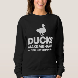 Sudadera Los patos me hacen feliz Pato divertido