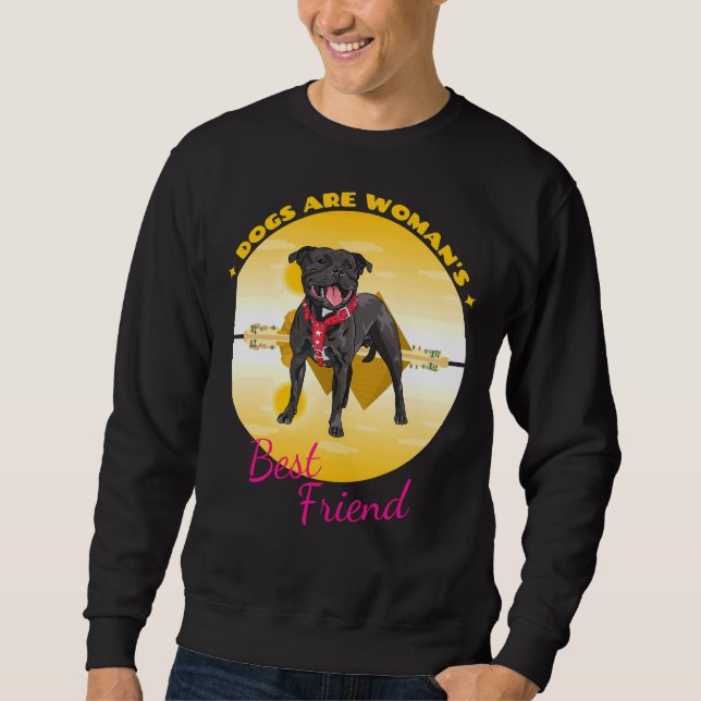 Sudadera Los perros Pitbull Son Las Mujeres Mejor Amiga (Anverso)