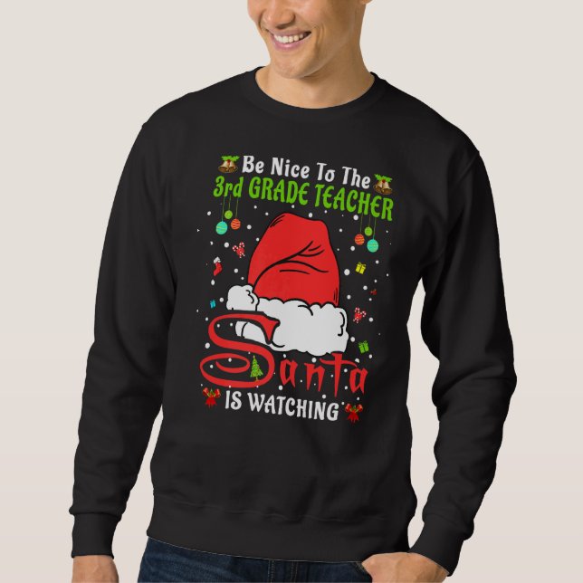 Sudadera Los pijamas navideños serán amables con el maestro (Anverso)