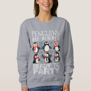 Sudadera Los pingüinos felices están siempre de fiesta con